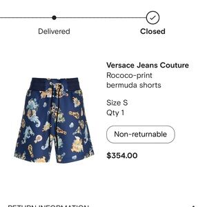 Blue Versace shorts